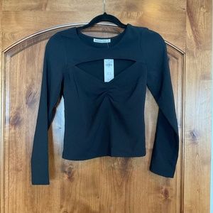 Abercrombie & Fitch Cut Out Long Sleeve Shirt Size Small Tags still on